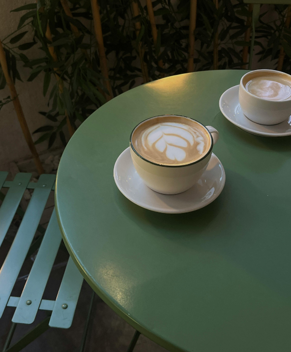 Outdoor dining at Y Caffi, Greenfield Valley